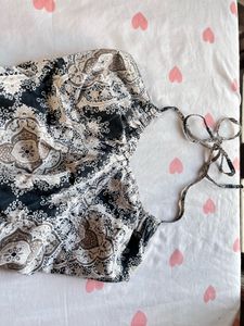 H&amp;M Boho Paisley Halter Neck Mini Dress
