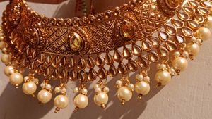 Elegant Gold-Tone Pearl Necklace