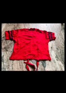 Graphic Print Crop Top