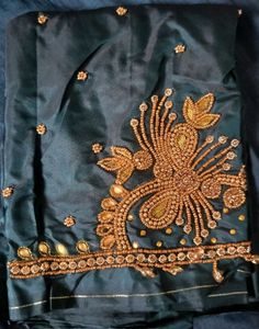 Aari work blouse material piece