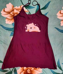 Shein Spaghetti Strap Graphic Chest Print Chemise