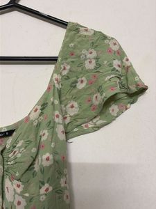 Light Green Floral Maxi Dress