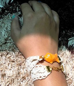 Cute Goldfish Lace Choker Necklace