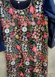 Embroidered Navy Blue garara set heavy