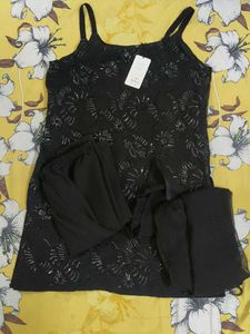 Elegant Black Sequined Kurta Set