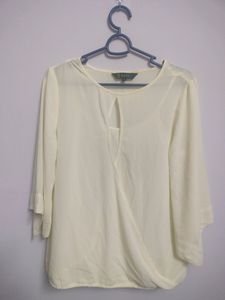 R Basic Cream Blouse - Size M