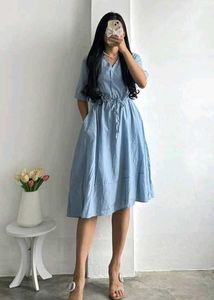 Blue soft dress