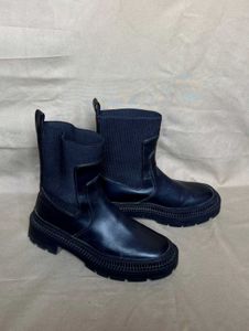 Mango Black Heeled Boots