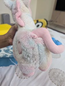 Cute Blue Bunny &amp; Rainbow Unicorn Plush Toys