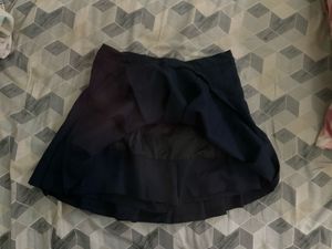 black Pleated Mini Skirt