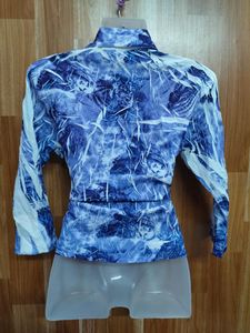 Stylish Abstract Print Button-Up Shirt