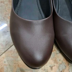 Leather Wedges Ballerina / shoes