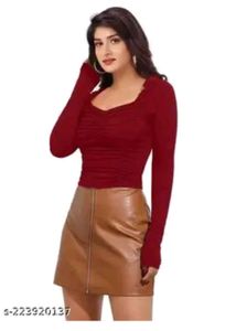 Chic Ruched Long Sleeve Top