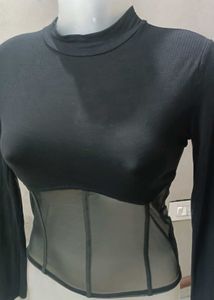 Black Semi Winter Top