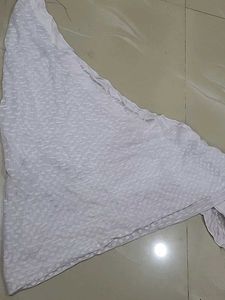Elegant White Chikankari scaff