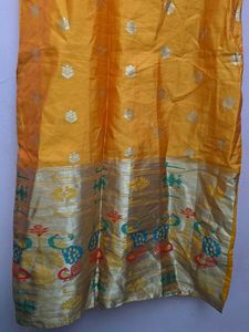 Vibrant Yellow Silk Kurta