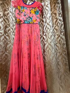 Beautiful Floral Print Ethnic Gown