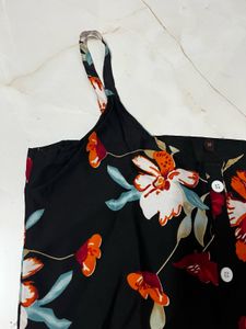 Floral Print Button-Down Sundress