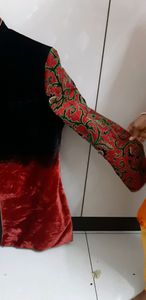 maroon n black sherwani