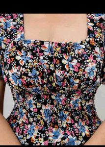 Floral Print Crop Top