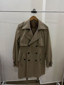 AYA MORIE CLASSIC BEIGE DRAPED TRENCH COAT