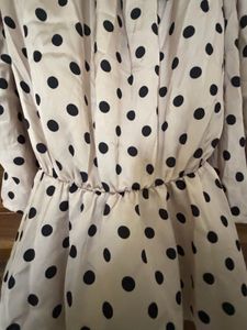 Chic Polka Dot Peplum Top