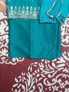 Beautiful Teal Embroidered Kurta Set