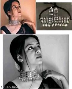 Mirror Work Choker Necklace Set