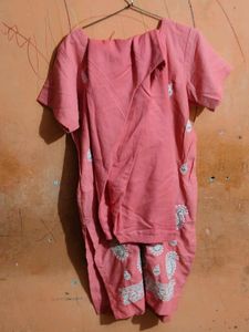 Pink Printed Salwar Suit Set