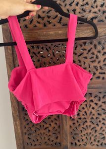 Zara New Celeb Style Cutout Crop Top
