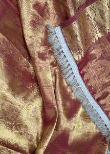 Elegant Red Saree with Gold Border