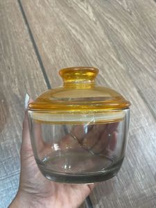 Gilt Glass Jar