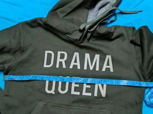 Drama Queen Olive Green Hoodie