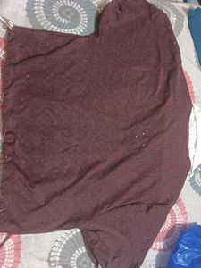Chic Maroon Collared Top