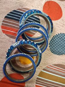 Sparkling Blue Stone Bangles