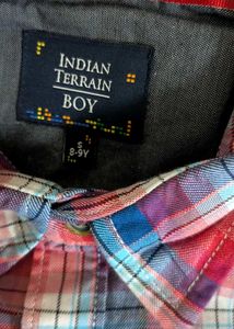branded Plaid Long Sleeve Shirt