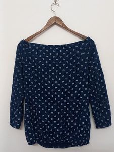 Mavie Blue Girls Top &amp; Red Net Cardigan Size: M