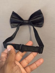 Men's Black Bow Tie Set