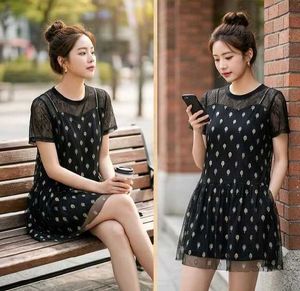 💖💯Korean Black Mini Dress with Stretchable Cotto