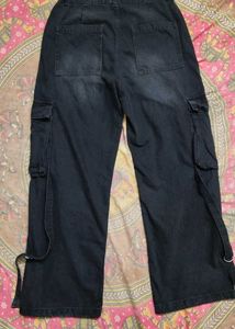 Stylish Black Cargo Jeans