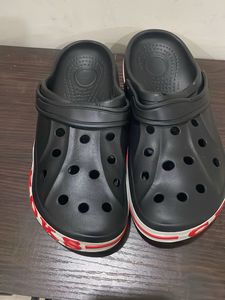 Comfortable Black Crocs style slippers for Women