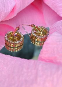 Sparkling Gold Hoop Earrings