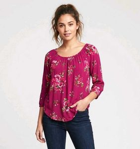Max Floral Print 3/4 Sleeve Top
