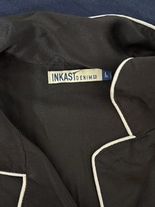 Satin Pajama Set - Black