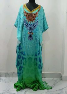 Stunning Blue & Green Kaftan