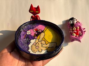 Courage the Cowardly Dog Hand-Painted Trinket Dish