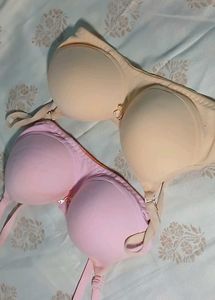 Set of 2 Padded T-Shirt Bras – Nude &amp; Pink