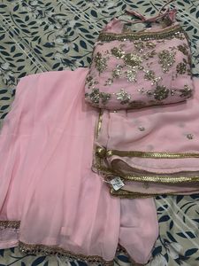 Pink Embroidered Lehenga Choli Set