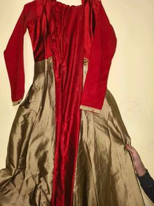 Sale Guys Red And Beige Gown