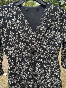 Elegant Floral Wrap Dress